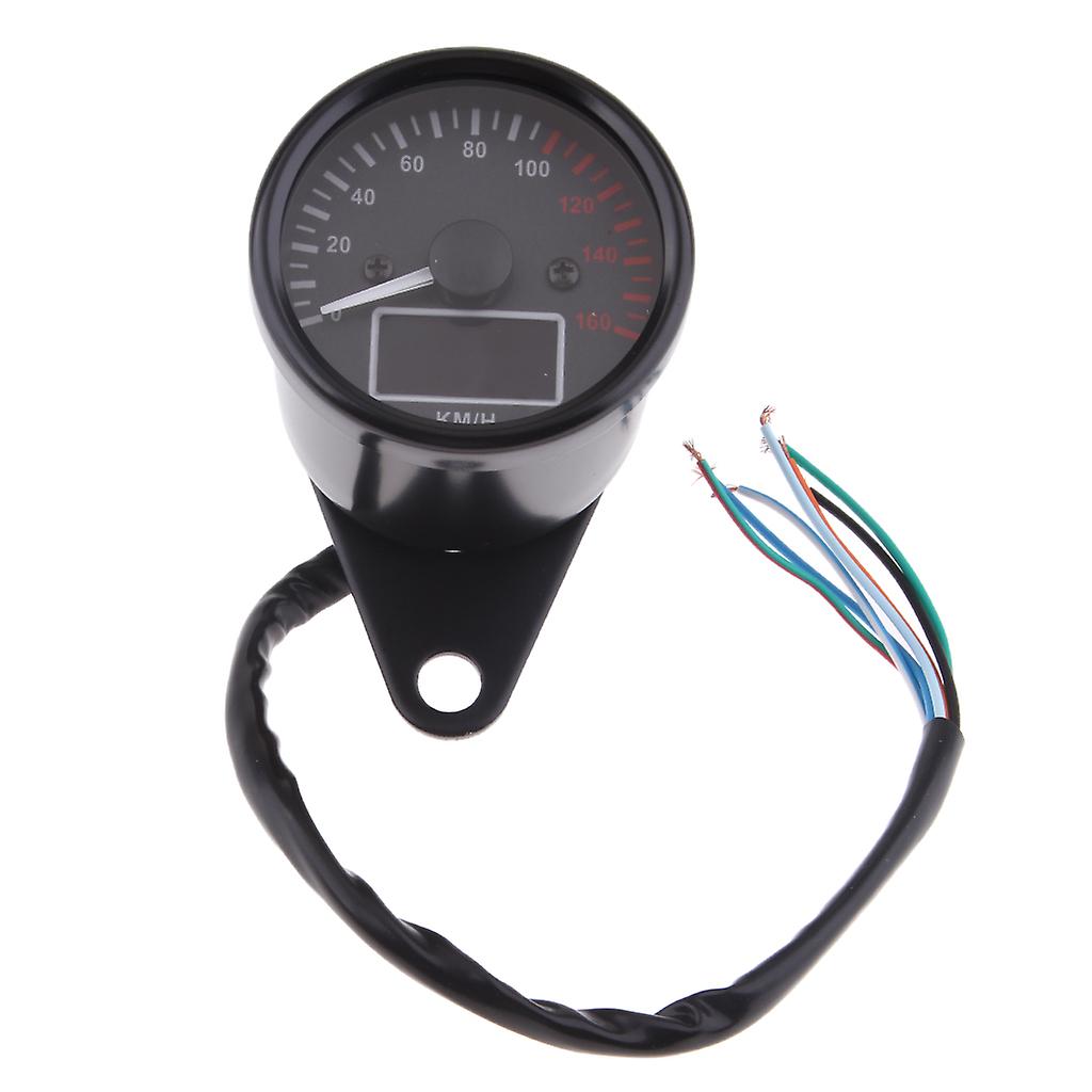 12V Motorcycle LCD Speedometer Odometer Fuel Meter Multifunction Gauge