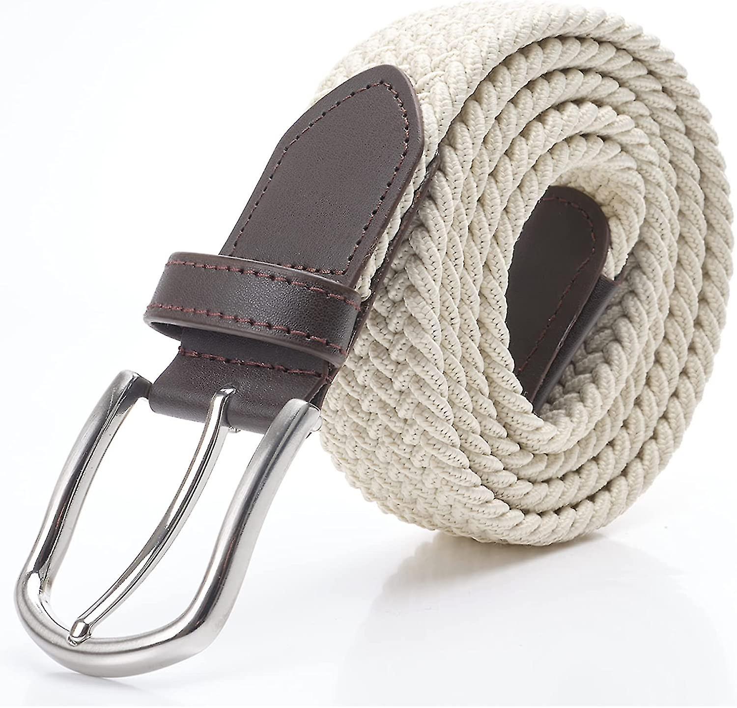 Elastiskt flätat stretchbälte för män och kvinnor elastiskt tygvävt flätat