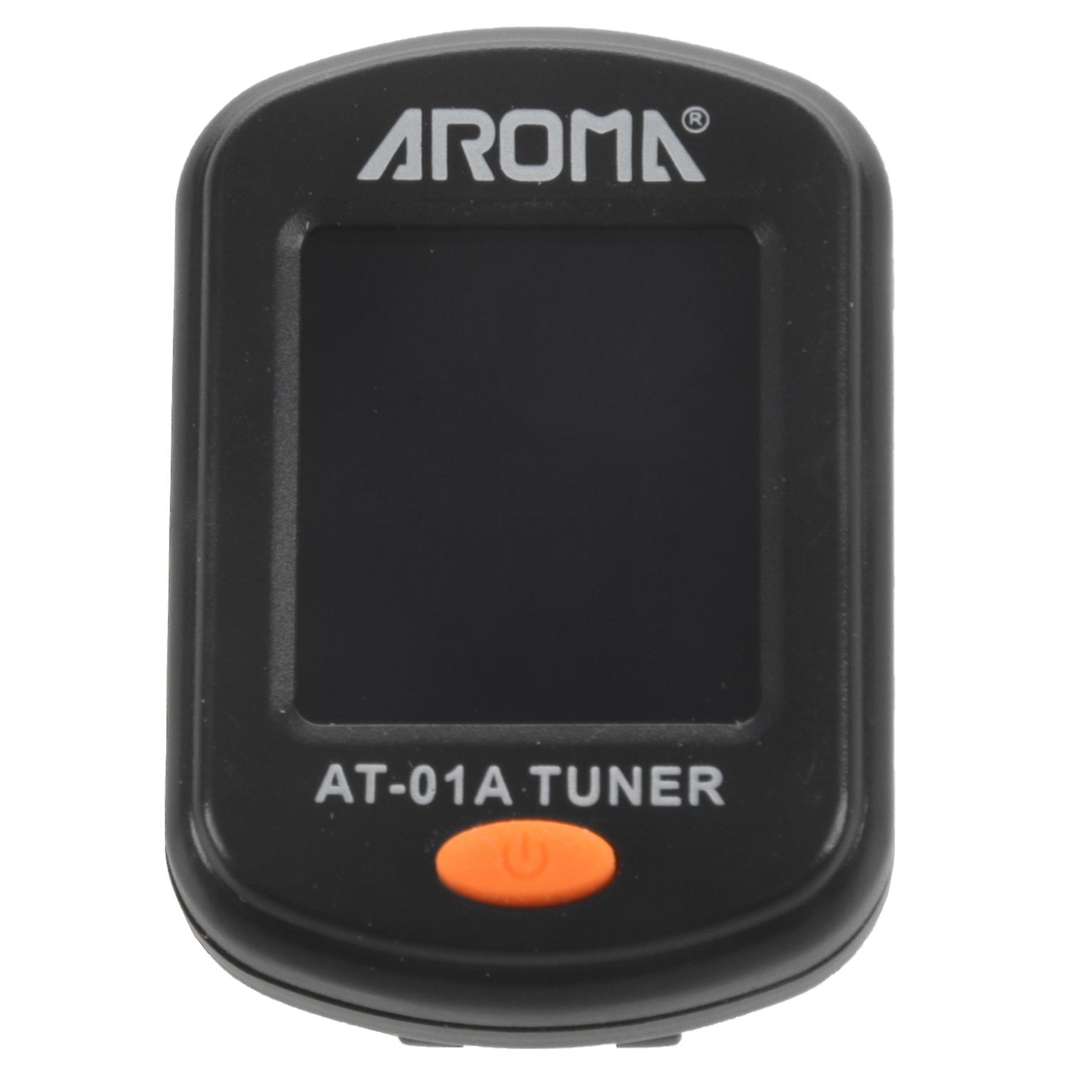 Aroma At-01A Guitar Tuner Rotatable Clip-On Tuner Lcd Display For Chromatic Acoustic Guitar Bass Ukulele