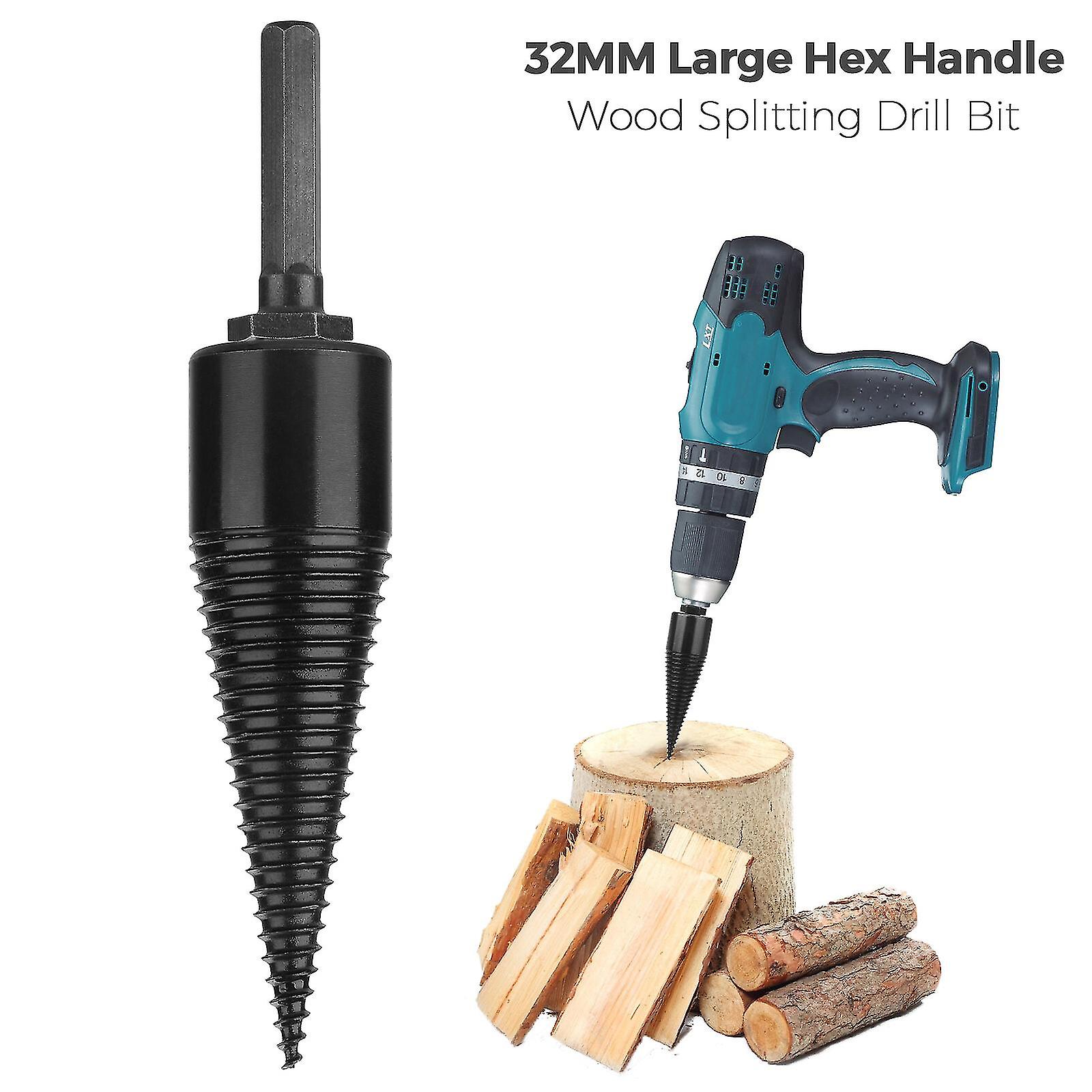 Industrial Speed Twist Drill Bit Wood Firewood Log Splitter Screw Splitting Cones Driver