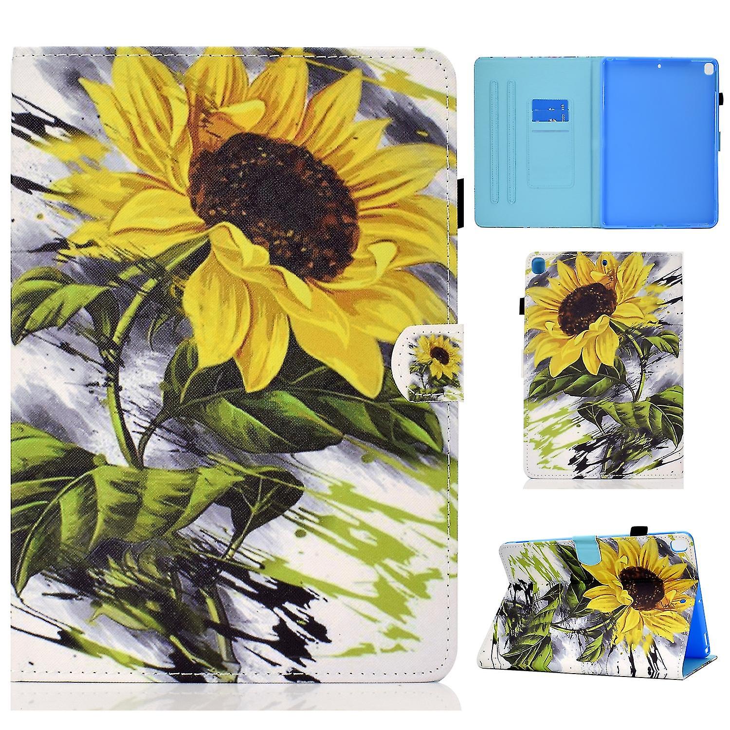 Pattern Leather Case For Ipad 10.2 2021 / 2020 / 2019 Sun Flower