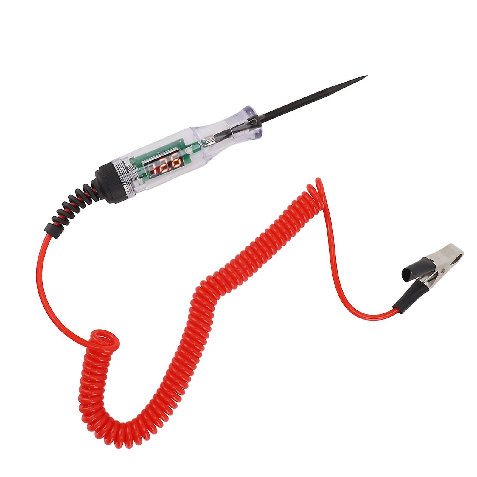 6 to 48V Automotive Circuit Tester Digital LCD Display DC Voltage Tester Electrical System Tool for Cars SUVs RVs Trucks