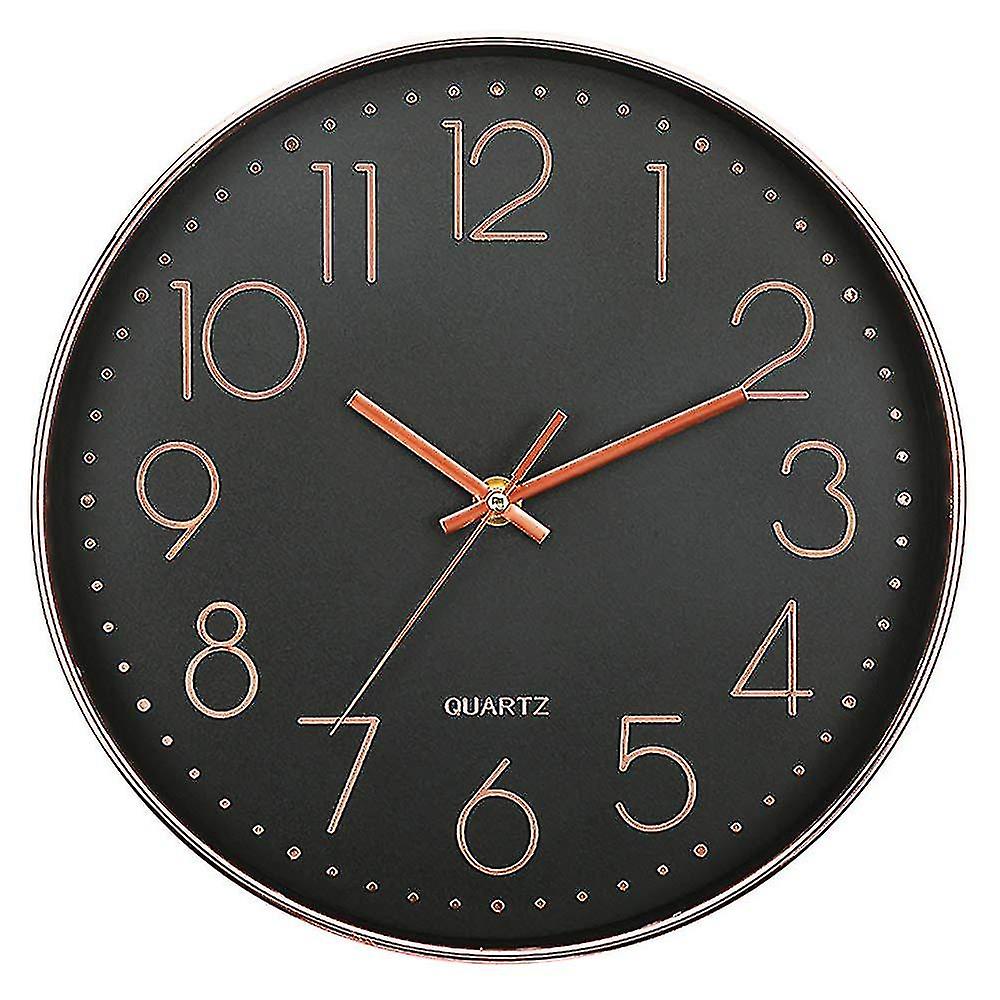 Silent Wall Clock 12 In Kitchen Clock Quartz Battery Operated Round Modern Home Decor Clock
