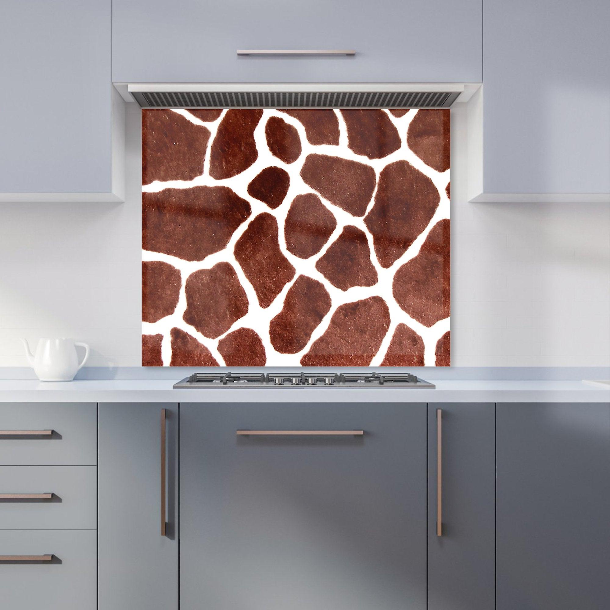 Giraffe Spots Print Kitchen Splashback