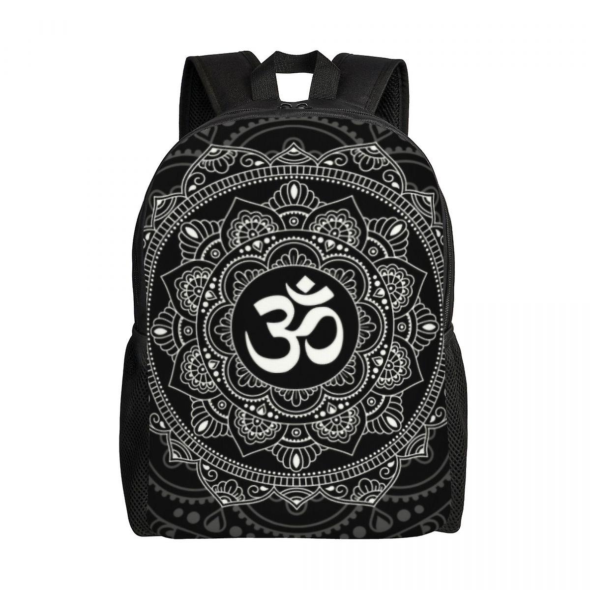 ماندالا أوم البوذية أوم حقيبة ظهر كمبيوتر محمول للرجال النساء أزياء حقيبة كتب لطلاب المدارس الجامعية زن اليوغا التأمل حقيبة جميلة