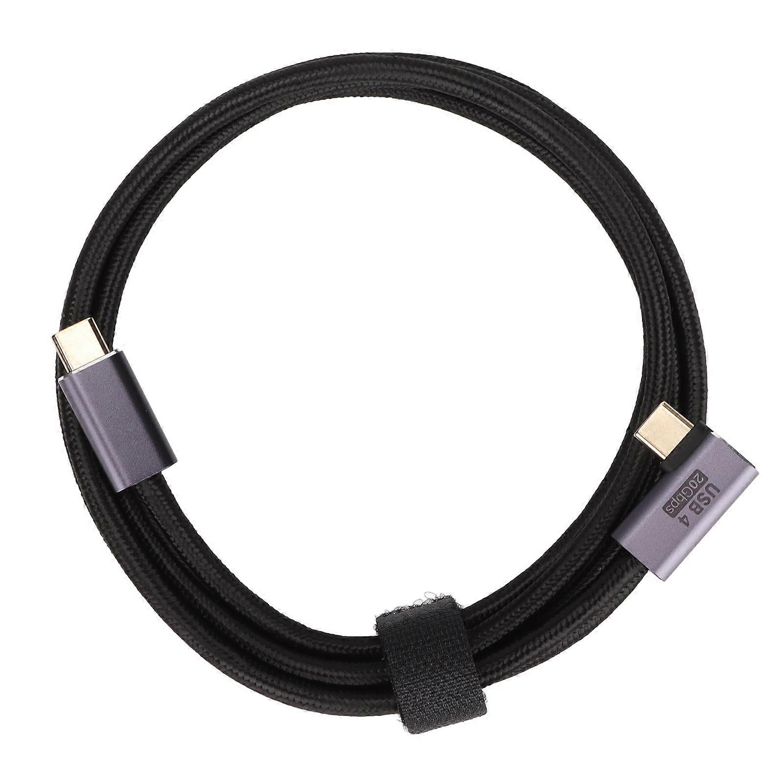 Type C To Type C Elbow Data Cable 100w Fast Charging Wear Resistant Gold Plating Plug And Play Usb Cable For Laptops 150cm/59.1in