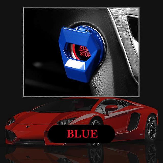 Interior Car Key Systems Key blade Engine Ignition Start Stop Button Protective Cover Push Button Cap Decoration Sticker Auto Styling Accessories