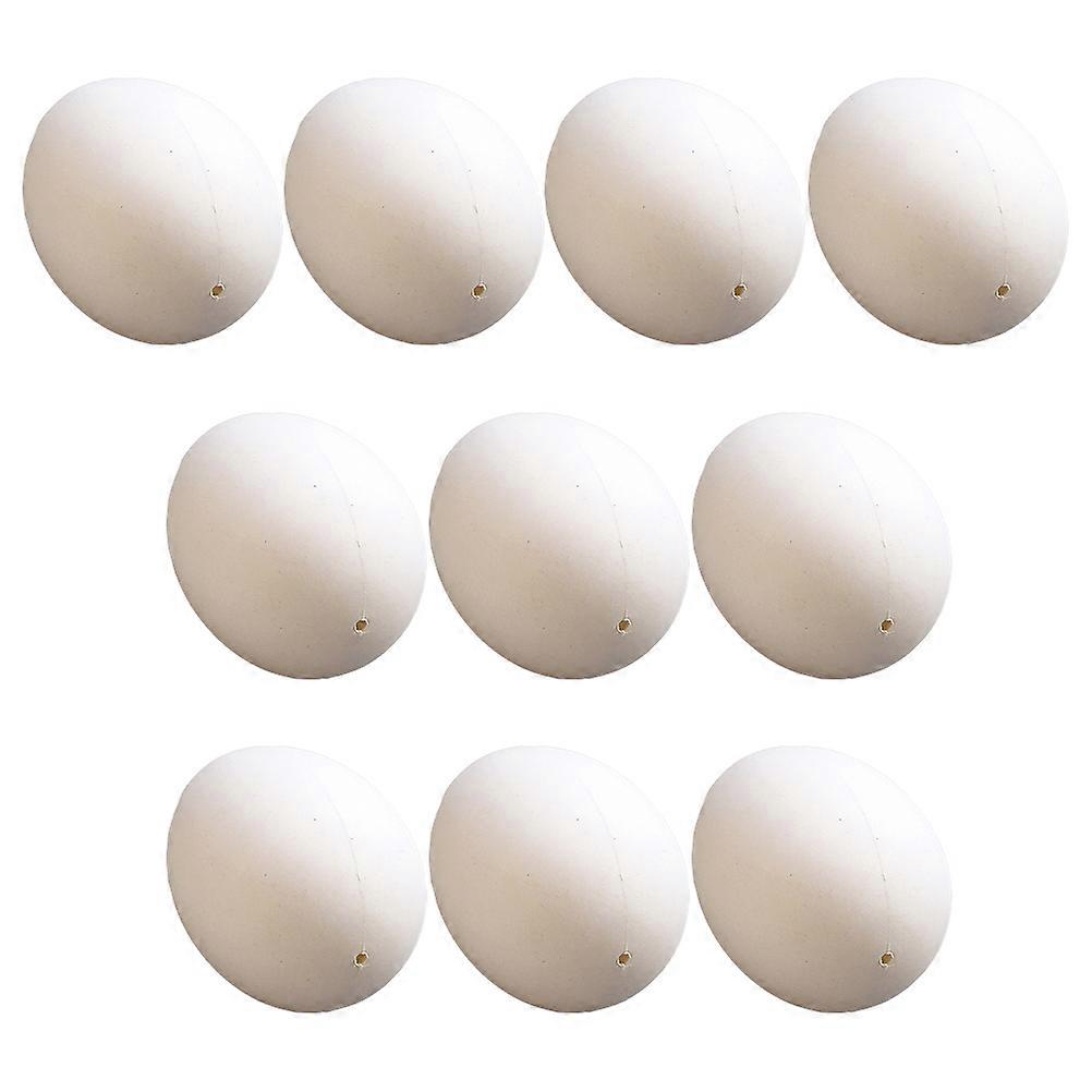 10pcs Easter Eggs Creative DIY Easter Eggs Easter Carfts Party Supply (White)