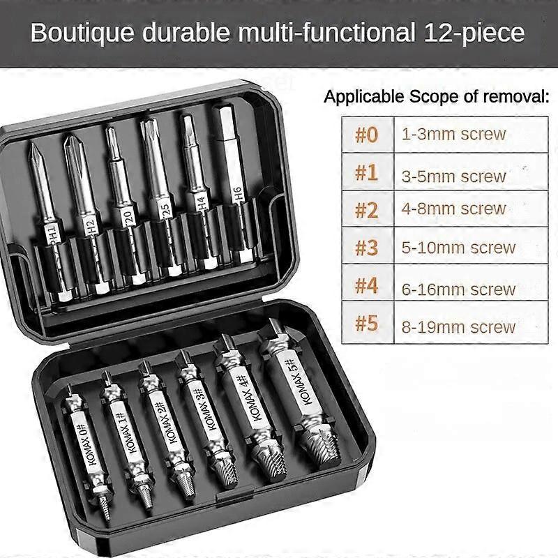 4/6/12pcs deteriorate șurub extractor burghiu bit extractor burghiu set rupt viteză afară șurub extractor șurub șurub îndepărtarea știft instrument set de biți