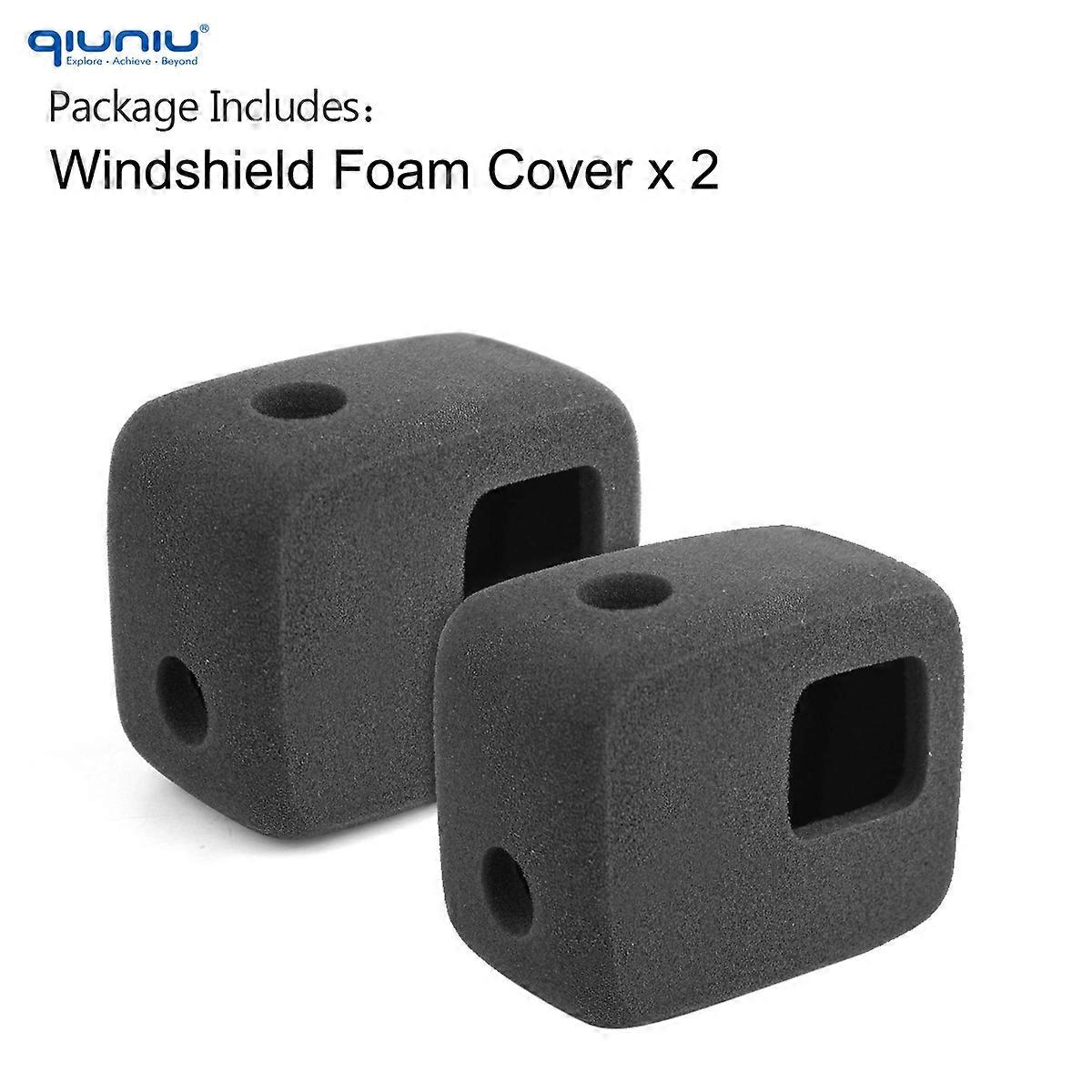 Qiummy U-just Windshield Foam Windscherm Spons Sap Wind Noise Gopro Accessoires Fore5 6/7 Zwart Zilver Wit 7