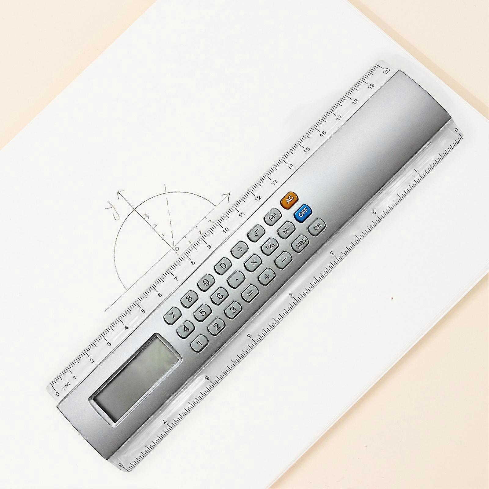 Ruler Calculator Multifunctional Counting 20cm Mini Personality 8 Digits Handheld Calculator Ruler For School Kaesi,2024 Ping