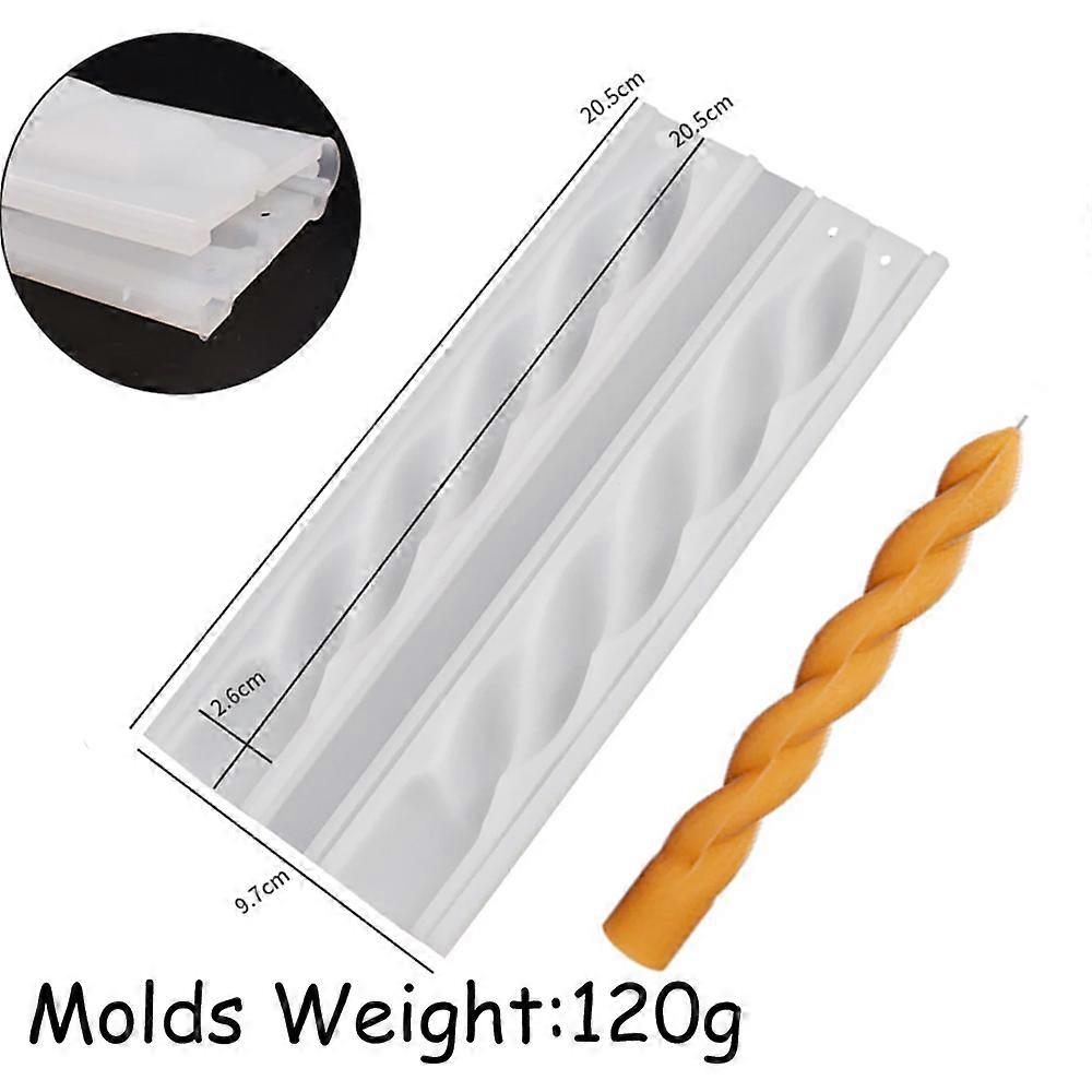 Uusi pitkä kierrekartio kynttilämuotti DIY kierretty pitkä sauva vaha tikku silikonimuotti kodin sisustustyökalu geometria kynttilät valmistustarvikkeet