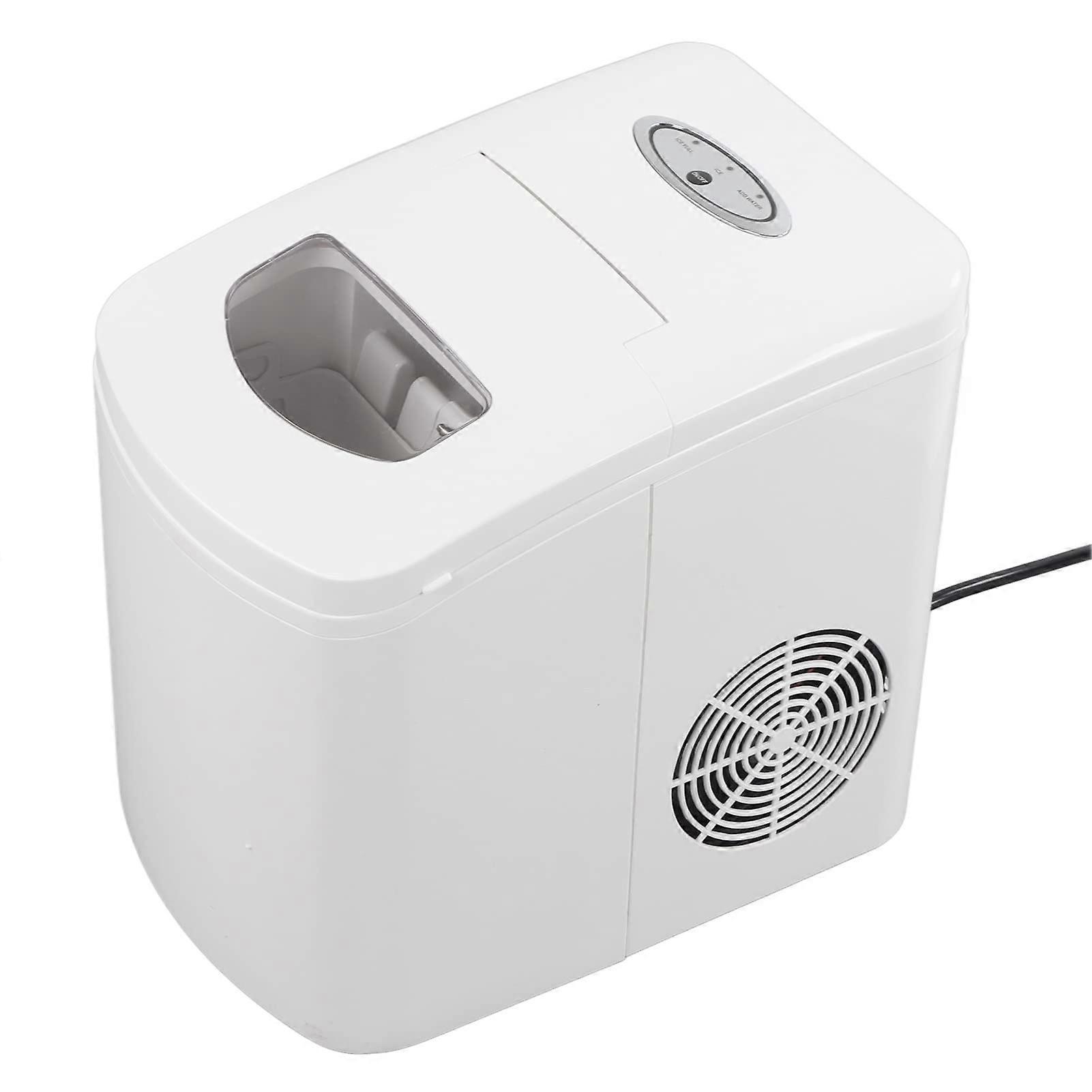 Compact and Portable Shaped Ice Maker Machine for Countertop Perfect for Home, Office, and Bar Ultra Quiet and Low Power Consumption White (US Plug In