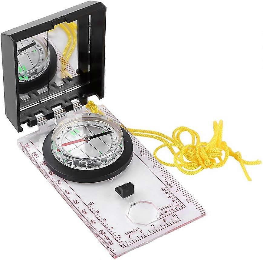 Military Compass, Multifunctional Compass with Mapping Ruler and Outdoor Mirror First Aid Kit