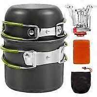 Camping Cookware Set - 101 Pots Plus Orange Box Mini Stove