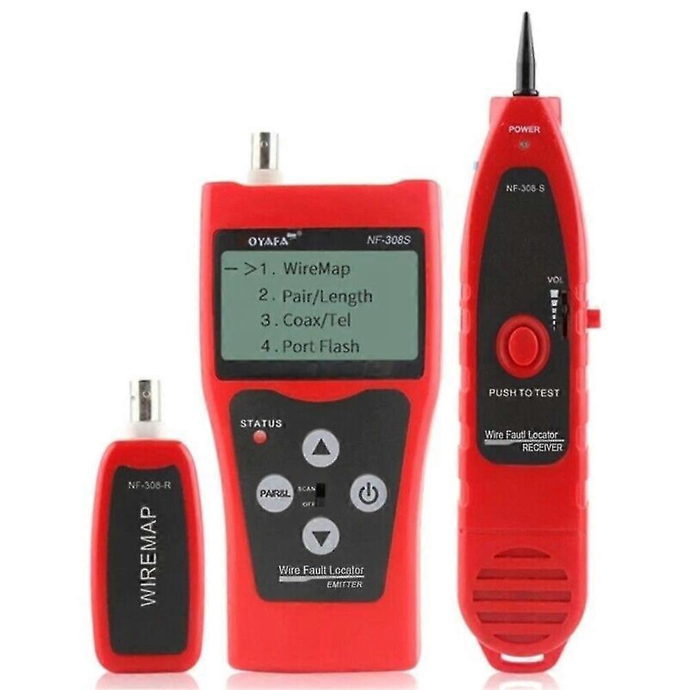Lcd Display Cable Tester High-sensitivity Networks Cable Detector Portable Hd Digital Cable Finder