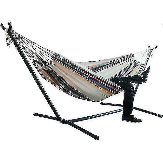 60#שני אנשים ערסל קמפינג לעבות כיסא נדנדה חיצוני מיטה תלויה בד כיסא נדנדה לא עם עמדת ערסל 200 *150 ס"מ