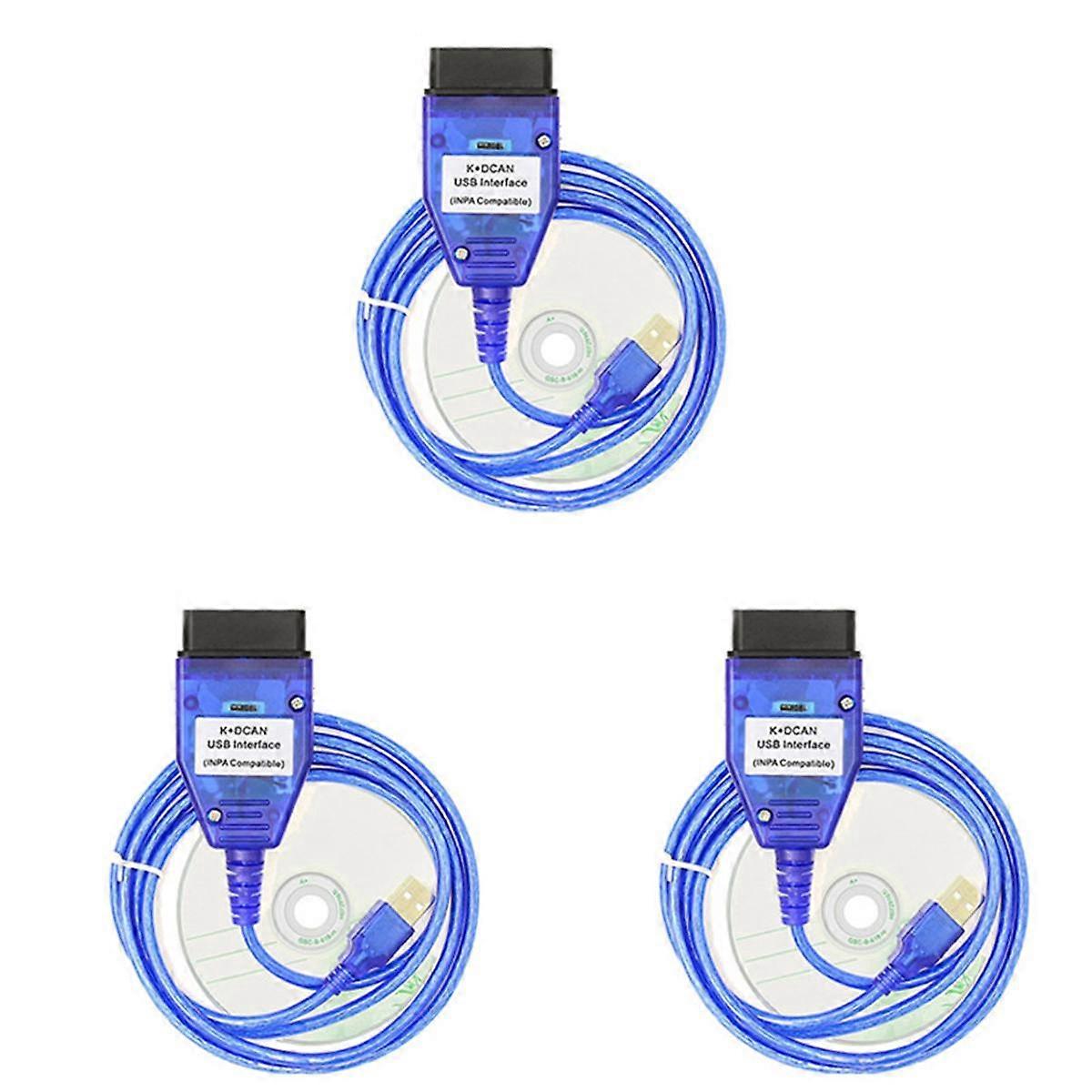 3X for K+Can Ft232Rl Chip with Switch for Scanner for K Dcan USB Cable Obd Obd2 Diagnostic Interfac