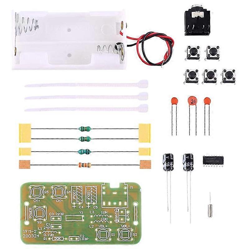 76MHz-108MHz Stereo FM Radio Receiver Module FM DIY Electronic Soldering Kit Circuit PCB Board Sold