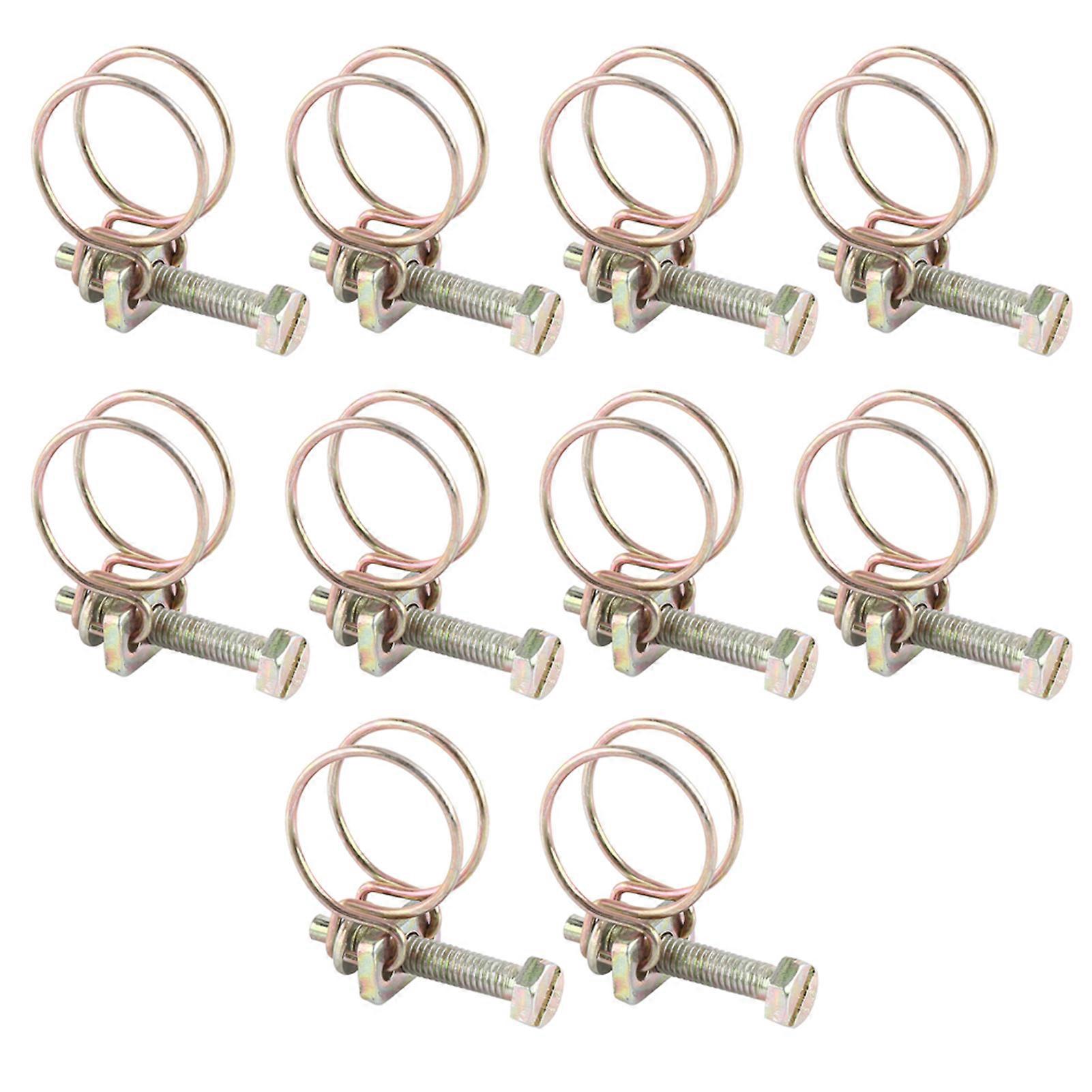 ダブルワイヤウォーターホースクランプパイプクリップフープ固定ツール( 16mm-19mm )