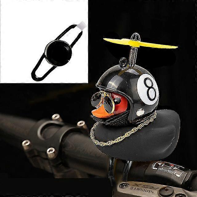 Bicycle Small Yellow Duck Propeller Helmet Standing Duck Broken Wind Ducky Decoration Bike Motorcycle Cycling Bicycle Ornaments
