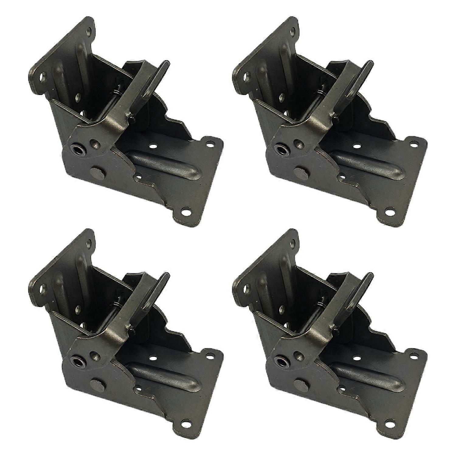 4Pcs Collapsible Support Frame Self-Locking Hinge Table Leg Fittings And Gussets - For Folding Legs Folding Workbench Folding