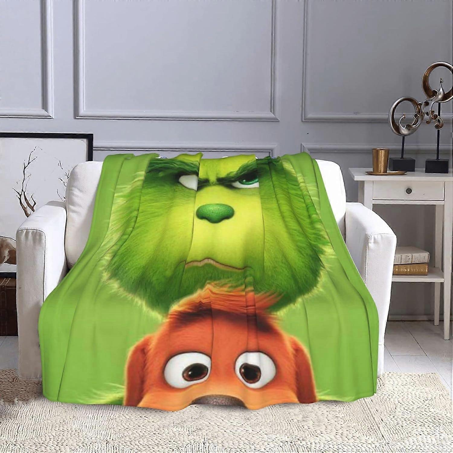 CuddlyTeppe,FluffyFleeceTeppe,Reiseteppe,200x200cm,Grønn,Sofateppe,Vinterteppe,Juleteppe(A,100x130cm)