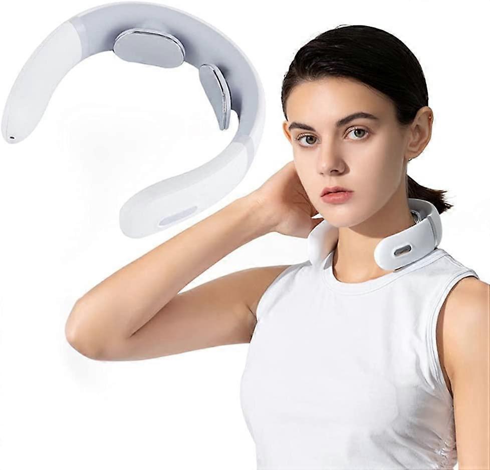 ZK-Cervical spine massager F white charging model + with hot compress function