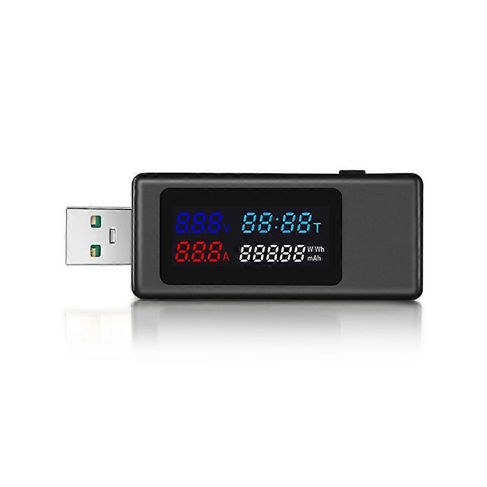 6 in 1 USB Tester DC4-30V IPS Display Digital Voltage Power Timing Capacity Meter Detector for Curr