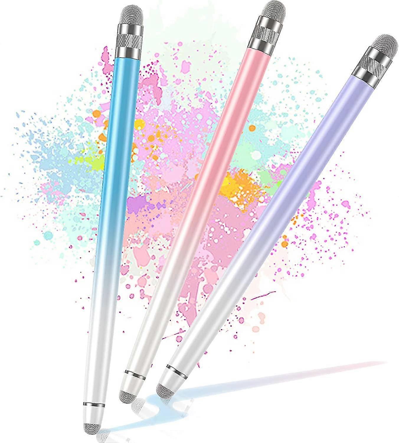 3pcs Stylus Pens For Touch Screens, Stylus Pen For Iphone/ipad/tablet Android/microsoft/surface, Compatible With All Touch Screens(purple/pink/blue)