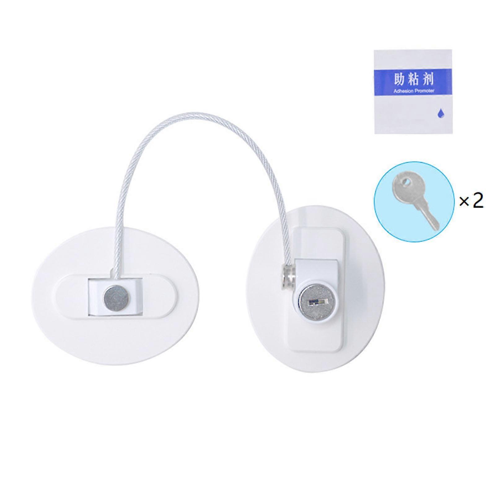 Refrigerator Lock Punch Free Multifunctional Child Safety Locks Cabinet Lock with Adhesive Backing for Door Window Closet