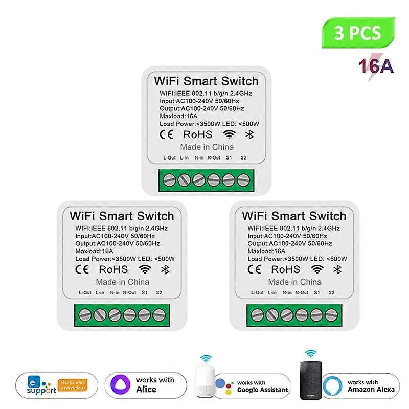 eWeLink Wifi 16A MINI Smart Switch 2-way control Timer Wireless Switch smart Home Automation work with Alexa Google