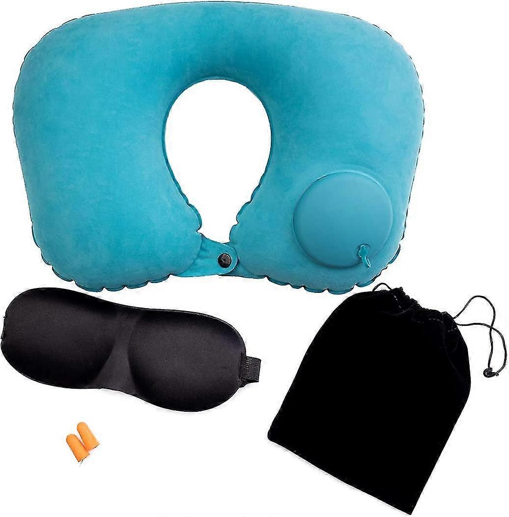 Soft Velvet Travel Pillow Inflatable Travel Airplane Pillow Neck Travel Pillow