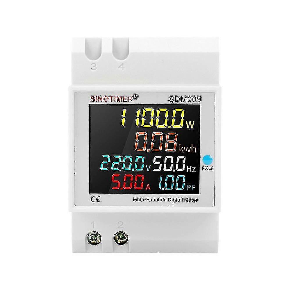 Sinotimer Sdm009 Din-rail Digital Meter Ac40-300v Built-in (ct)