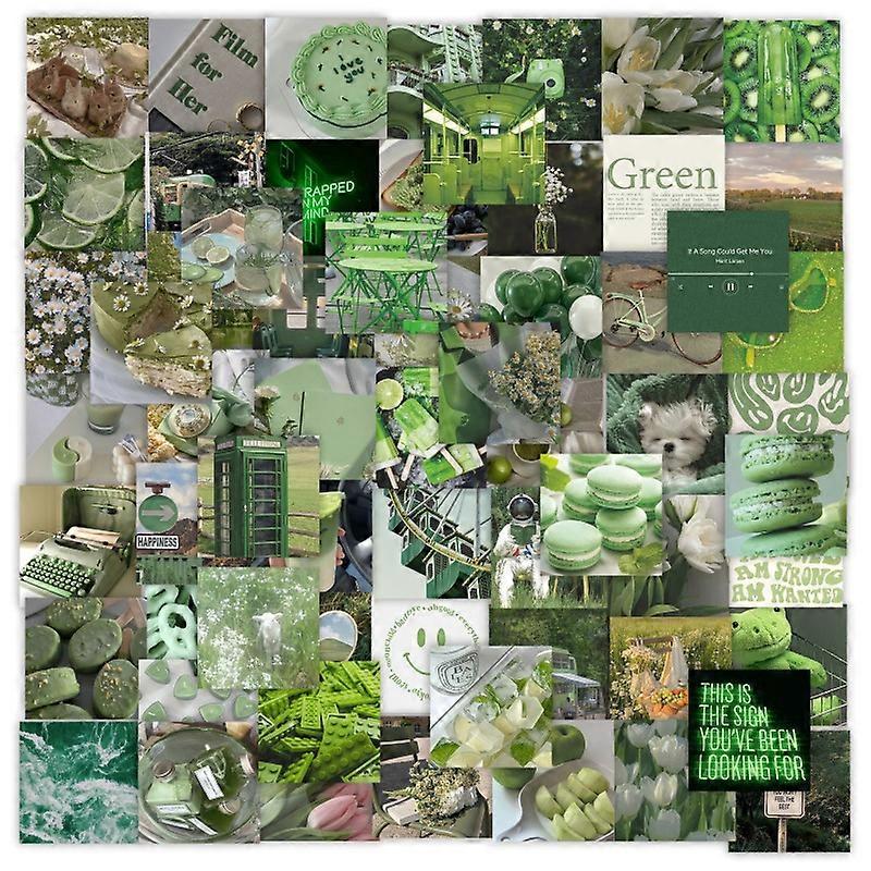 63PCS Cute Preppy Green Stickers