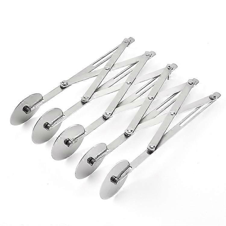5 Wheel Pastry Slicer, Stainless Steel Telescopic Pizza Slicer, Multi Wheel Cutter, Dough Divider