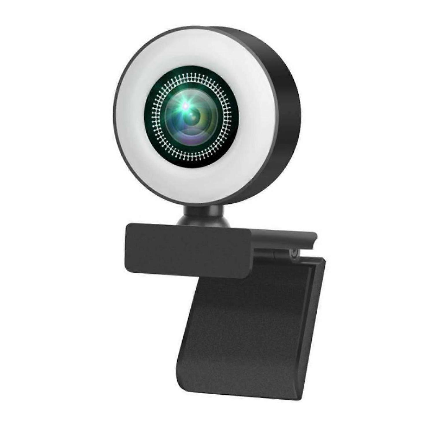 1080P webcam with microphone and ring light Full HD