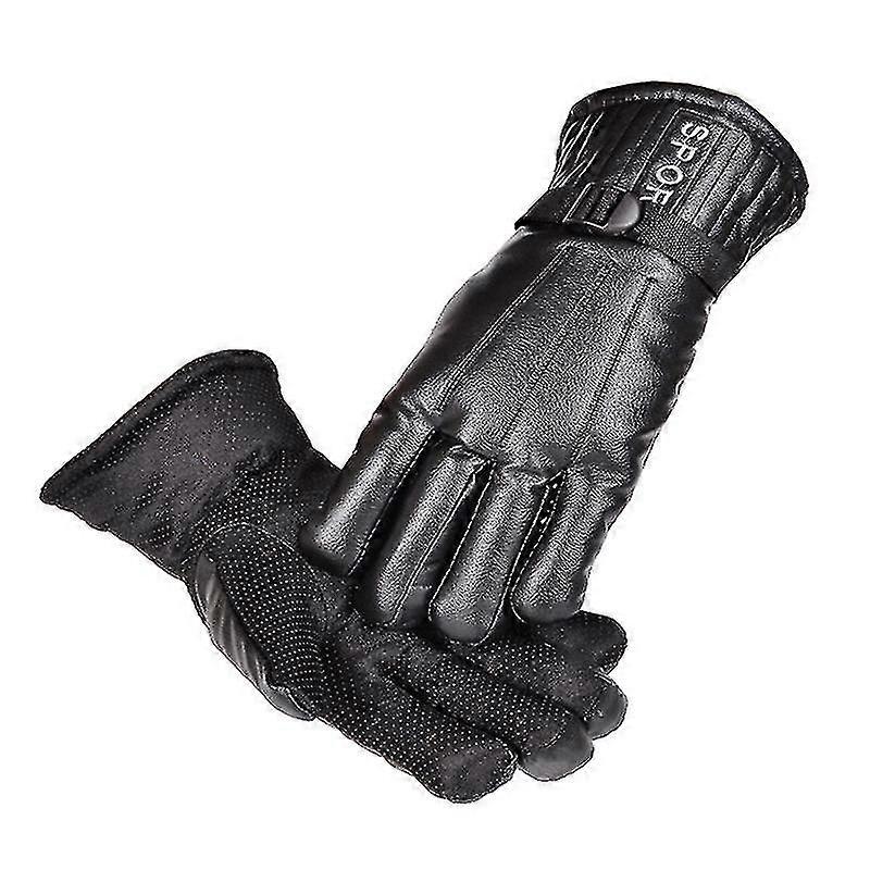 Herr 's Vinterhandskar Konstläder Casual Utomhushandskar Mjukt Varmt Termiskt Foder