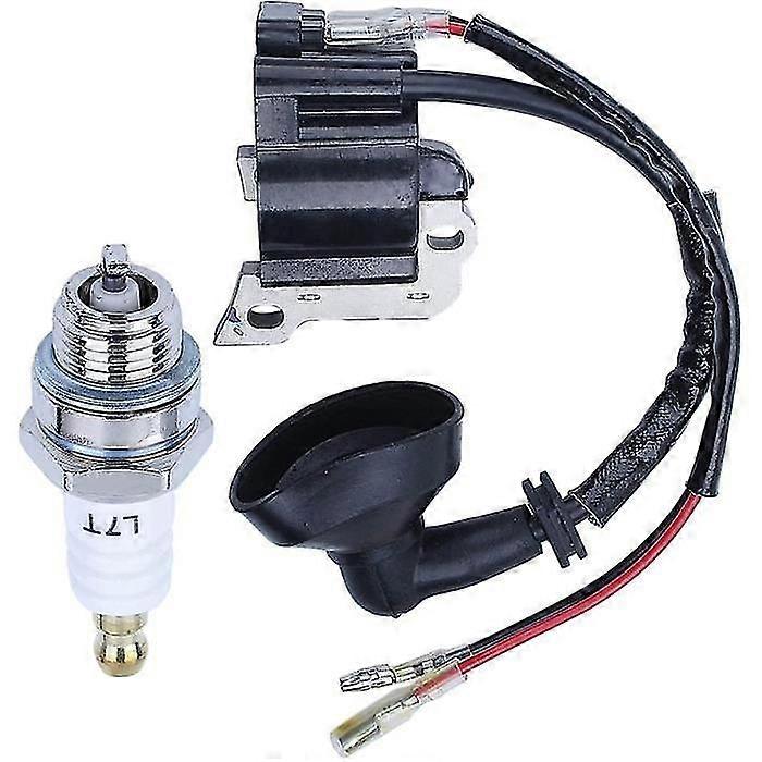 Ignition Coil Module With Spark Plug Compatible 32f 51 55 61 66 Trimmer Brush Chute Engine Part