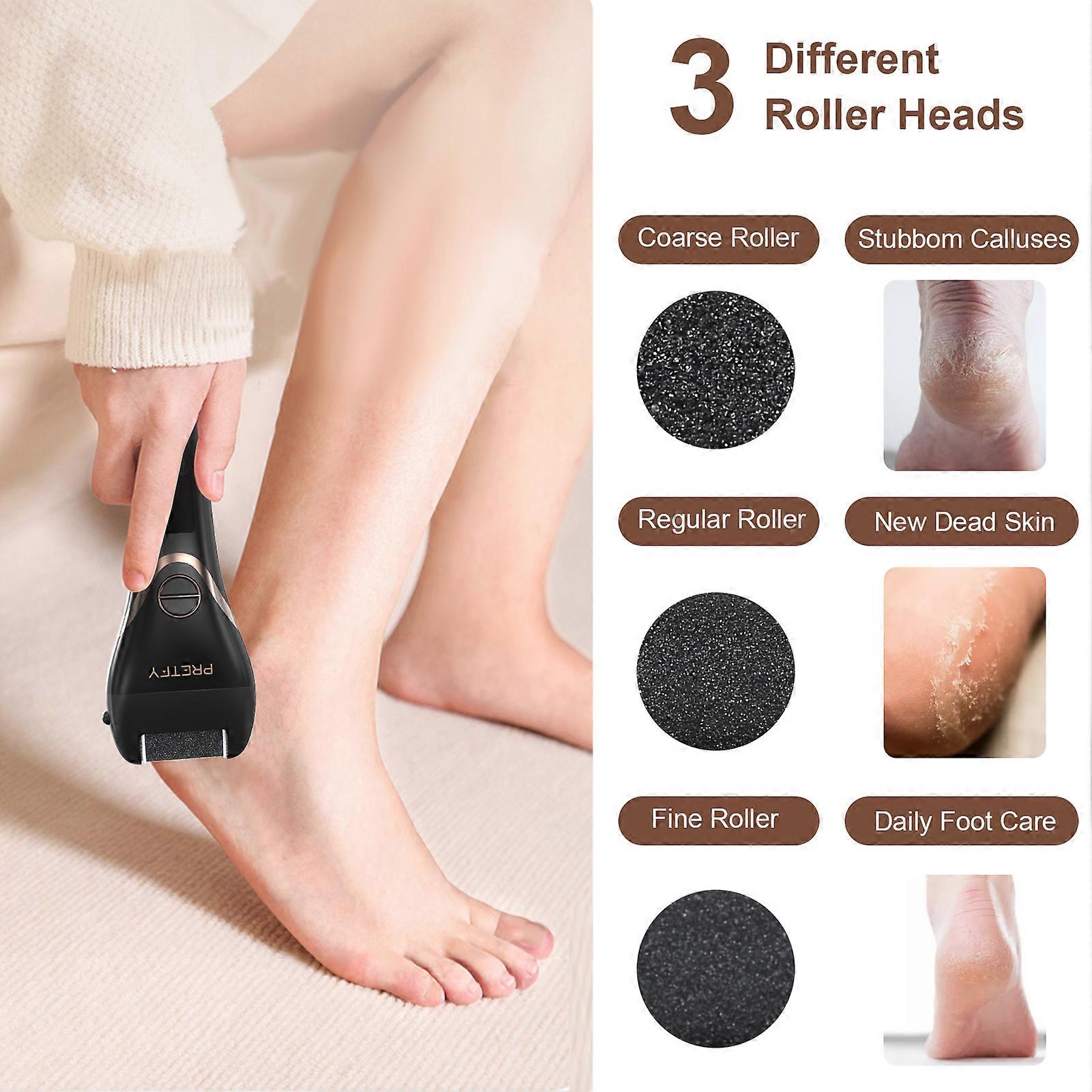 Pretfy Digital Display Rechargeable Electric Foot Grinding Machine + 10-piece Set Manual Foot Grinding Machine 2-speed Adjustable Speed with 3 Grindin