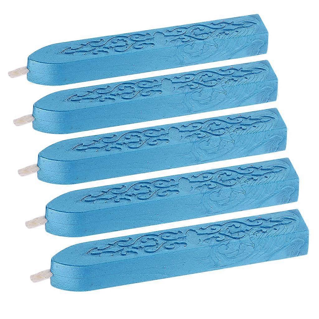 5パックアンティークシーリングワックススティック、郵便料金レター封筒用芯付き #6