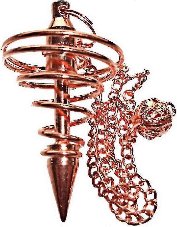 Copper Plated Vortex Point Radiesthesia Pendulum For Divination And Healing