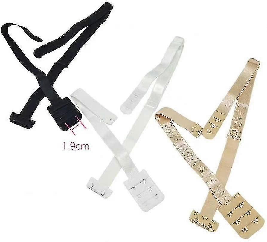 Low Back Bra Converter Straps,3 Pack Women Backless Bra Extension Adjustable Deep V Neck