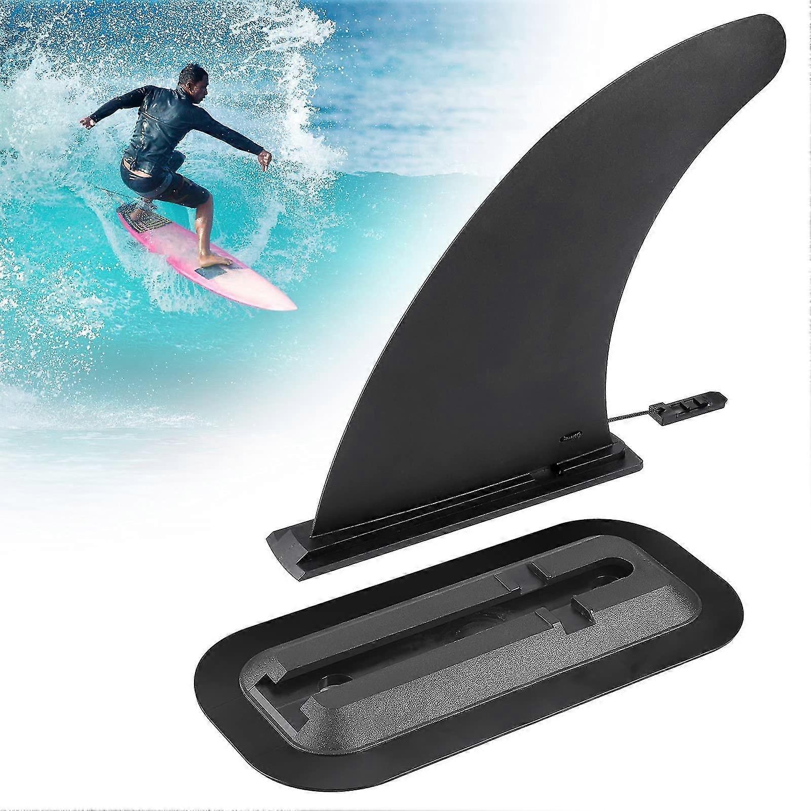 8 Inch Removable Universal Surfboard Sup Fin With Fin Base, Detachable Center Fin Stand Up Paddle Board