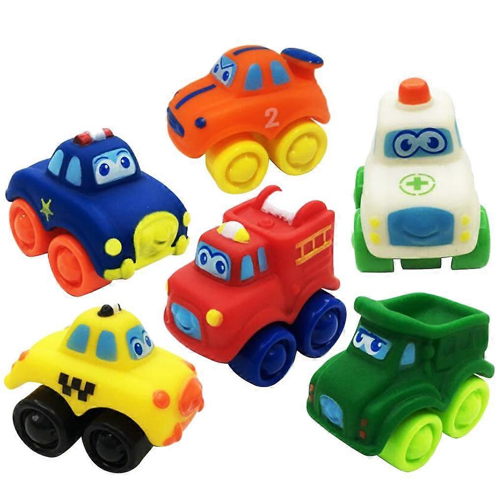 Rubber Plastic Mini Car Model Toy for Toddler Baby Kid Play Pack
