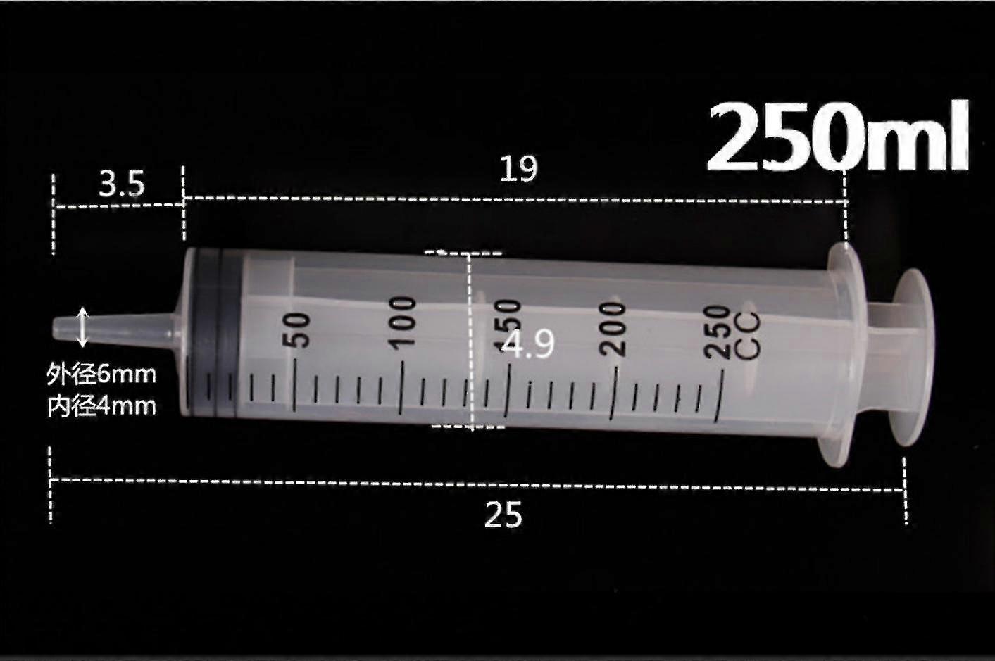 150ml 250ml 350ml 550ml Plastic Syringe Reusable Big Large Nutrient Measuring