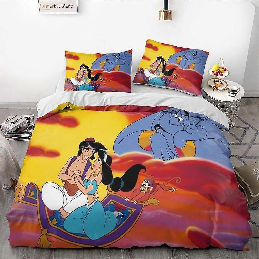 Bedding set MV545 Magic-Lamp-Jasmine Princess Duvet Cover Soft 3D Printed Bedding Set with Comforter Cover 3 Piece Set Bringing you warmth YF545