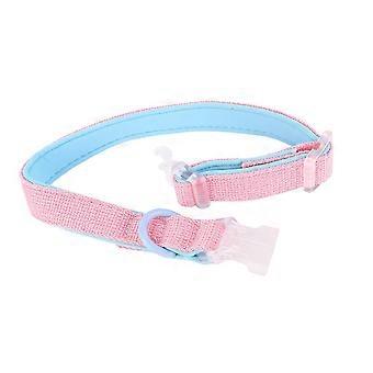 Breathable Dog Collar Adjustable Durable Polyester with Buckle for Outdoor Activities Pink Blue 2.0c