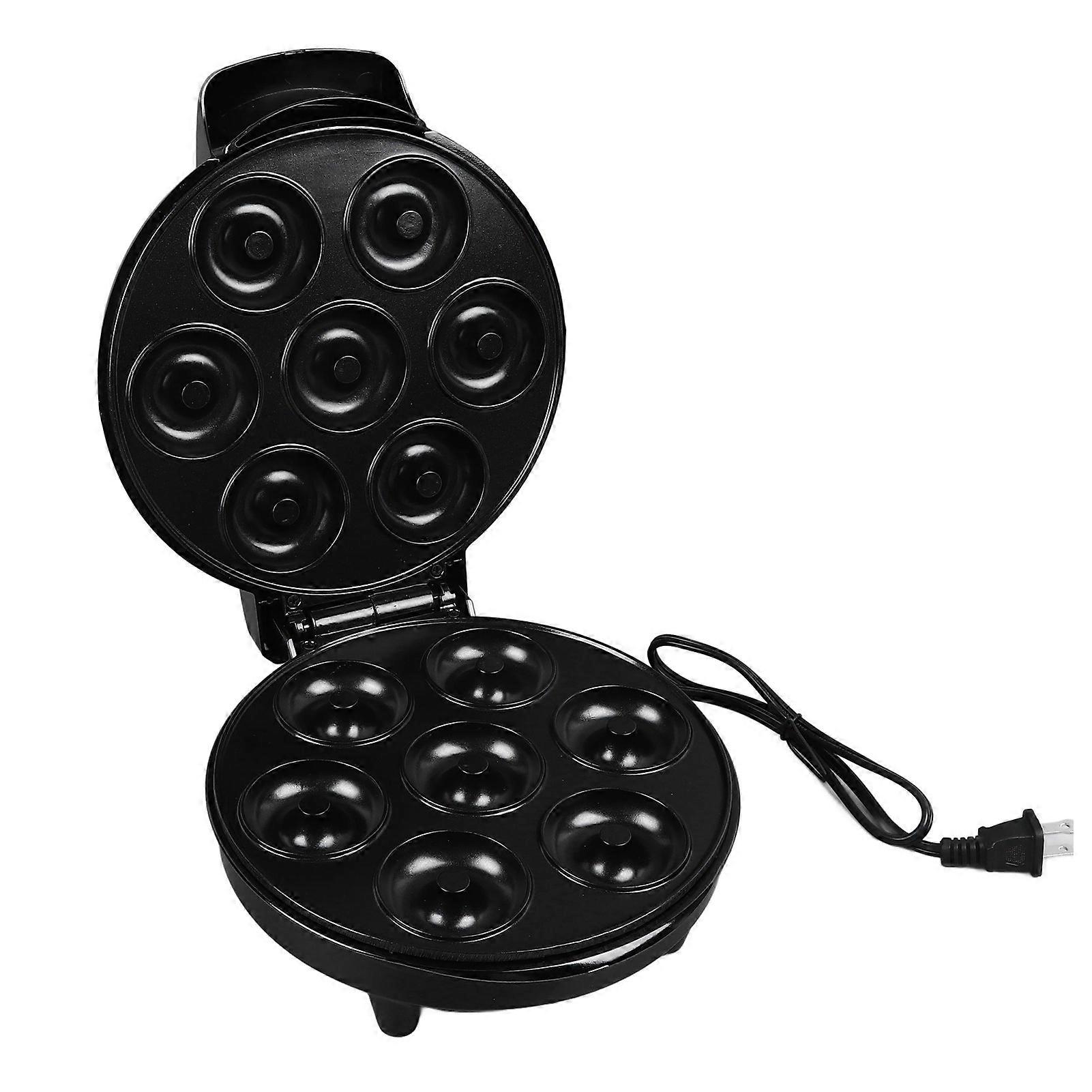 1200W Mini Donut Maker Machine Make 7 Doughnuts Adjustable Temperature Anti Stick Pancakes Maker Machine(YMCAT)