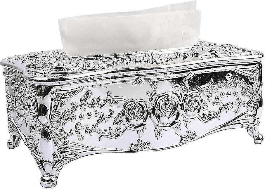 Vev Holder Rektangulær Tissue Box Creative utsøkt design Akryl Plating Gift